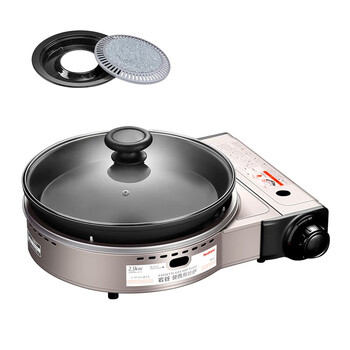 岩谷iwatani便携防风卡式炉户外瓦斯炉野餐炉具燃气炉自带大煎盘zgp2