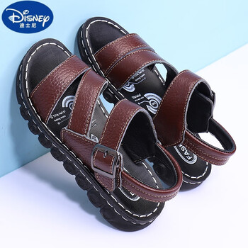 夏季新款中大童防滑软底小男孩宝宝鞋儿童鞋潮 tbd923棕色真皮 喜得龙