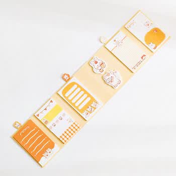 炫辉便利贴可爱小动物 折叠便利贴套装有粘性阿果的小欢喜可爱便签纸