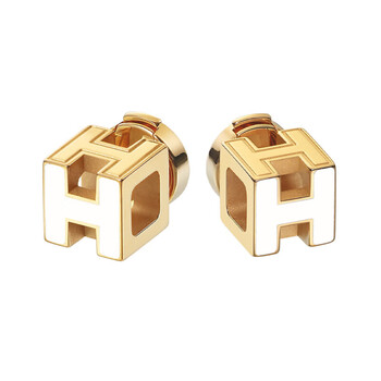 hermes/爱马仕耳环 cage dh珐琅耳钉女 白金【图片 价格 品牌 报价】