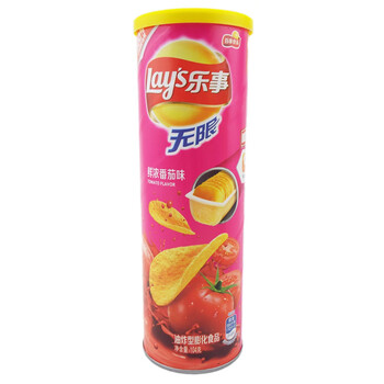 乐事无限薯片90g桶装十种味道可选膨化食品休闲零食乐事薯片鲜浓番茄