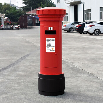 柏雅曼特大号复古英伦红色邮筒模型邮政信箱邮箱摄影道具酒吧装饰品