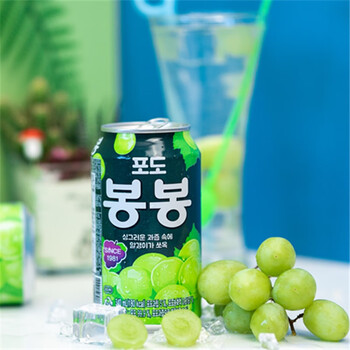 海太葡萄汁桃汁口味饮料韩国进口haitai网红饮料果肉果汁340ml6瓶340