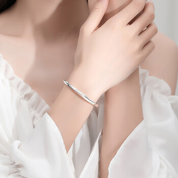 达米安darmian莫比乌斯环银手镯女年轻款小众设计9999足银实心简约