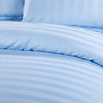 丝麓云酒店宾馆民宿  医院用三公分缎条布料纯色白色蓝色被套床单床品