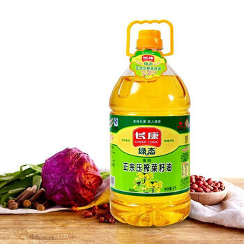 长康绿态压榨菜籽油4l物理压榨家用炒菜食用植物油