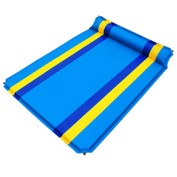 圣马戈（Smargaux）充气垫户外防潮垫拼色双人可拼接自动充气午休露营野营睡垫 双人蓝190*130*3.5cm