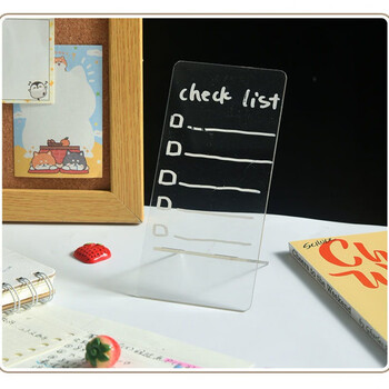 提示板桌面支架式双面书写小白板通知1572手机尺寸大小3只白色可擦笔