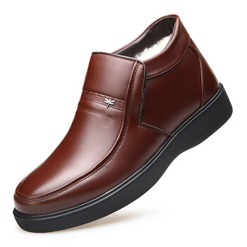 【京东好货】新品新款男士棉鞋冬季厚底保暖男正装高帮皮鞋男加绒加厚