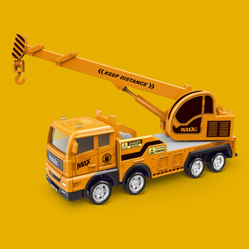 绿野客惯性工程车仿真挖掘机滑行吊车起重机模型儿童男孩玩具车六一