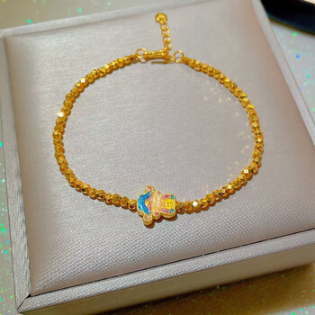 瑞诺(ruinuo)黄金碎金子手链女999足金轻奢小众设计女神节生日礼物送