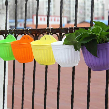 壁挂式花盆简约加厚树脂塑料半圆挂壁吊盆挂花盆吊兰垂吊绿萝月季玫瑰