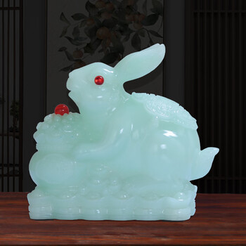 上善好 招财玉兔装饰品小摆件美甲店美容院理发店背景墙房间卧室摆设