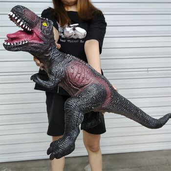 超大号仿真软胶恐龙玩具发声霸王龙三角龙动物模型男孩儿童地摊