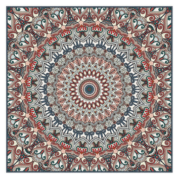 沙发地毯正方形欧式民族风复古曼陀罗客厅玄关卧室书房椅子衣帽间