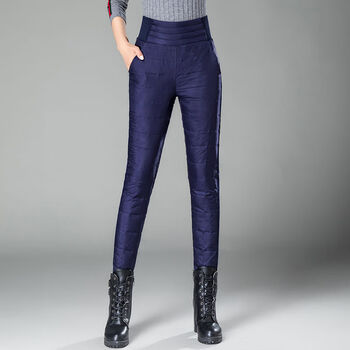 恒源祥冬季羽绒裤女高腰显瘦加厚防寒保暖白鸭绒长裤高档时尚休闲裤外