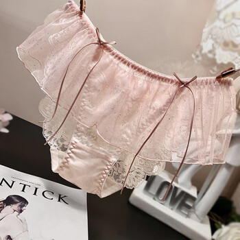 新品内裤女性感蕾丝少女镂空透明内裤日系新款蕾丝内裤女夏季薄款透气