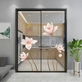3d立体墙贴画自粘客厅玻璃门贴纸窗户厨房推拉门装饰创意窗花贴花3d