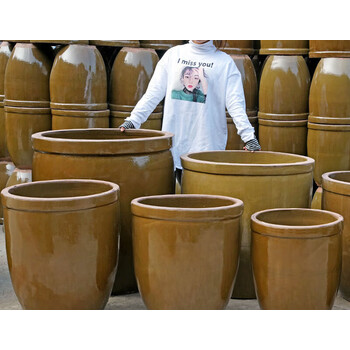 缸盆腌菜缸水缸陶瓷家用大水缸老式大号腌酸菜缸酱菜缸米缸储水缸 b款