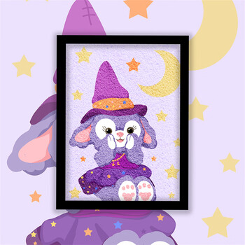 初木原纸浆画星黛露达菲熊儿童环保手工diy纸浆画减压材料包带框子