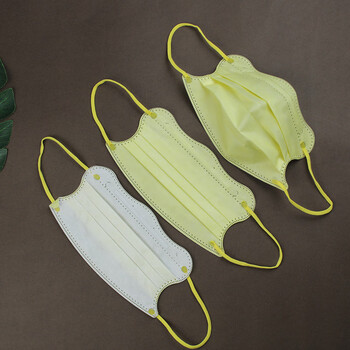 夏季口罩一次用性口罩新款时尚版护眼角女防尘紫外线透气防晒 柠檬黄