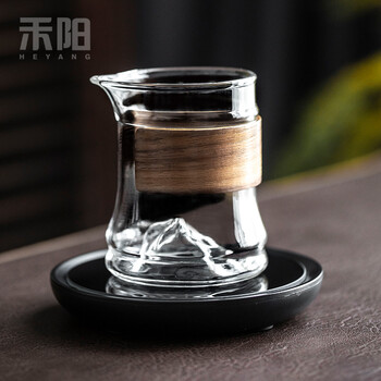 禾阳公道杯耐热玻璃加厚分茶器家用透明防烫茶海匀杯倒茶器公杯若曦