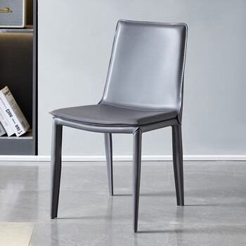 朵颐(medor)马鞍皮餐椅现代简约北欧轻奢意式极简家用皮椅子餐厅酒店