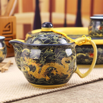 富丽元茶壶景德镇陶瓷滤网壶泡茶家用单壶大号茶具配件壶黄海龙