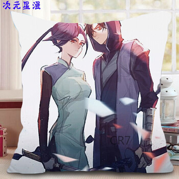 刺客伍六七之发型师周边抱枕五六七梅花十三靠垫枕头汽车动漫1035x35