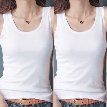春夏吊带背心女学生韩版外穿式打底衫内衣女修身百搭无袖不起球白色