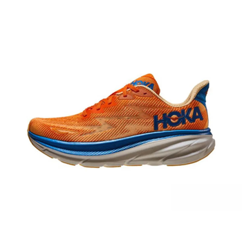hokaoneone男鞋clifton9网面透气缓震公路跑步鞋voim亮橘色粉橘40