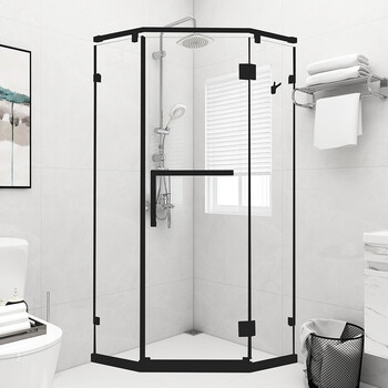 朗司钻石形淋浴房整体隔断卫生间干湿分离玻璃平开门浴室洗澡间一体式