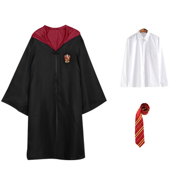 哈利波特衣服魔法袍围巾cos服装学院服袍子格兰芬多校服 格兰芬多袍子