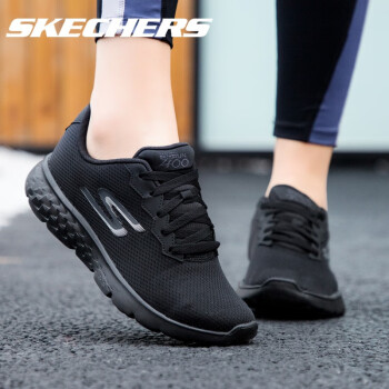 斯凯奇（Skechers）女鞋跑步鞋春夏季新款轻便透气网面黑武士运动鞋子女官网旗舰 全黑色 37