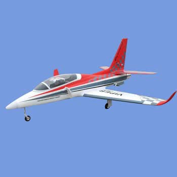 航模固定翼飞机 90mm涵道像真机 竞速遥控航模特技机翼展1米45 红色