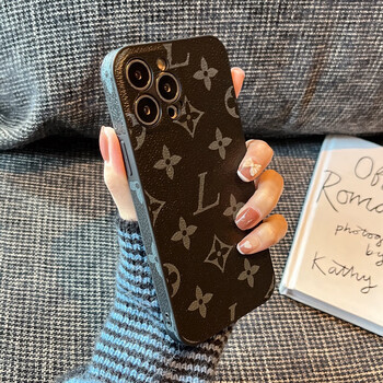 手机壳iphone12奢华11高级感真皮镜头全包13pro 黑色lv【发货logo完整
