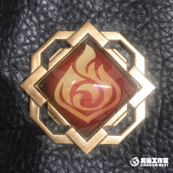 璃月款全套神之眼徽章 原神周边 璃月神之眼徽章 火元素 冰箱贴款