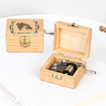 tatanice木质八音盒复古手工音乐盒小女生创意生日礼物送男女朋友礼物
