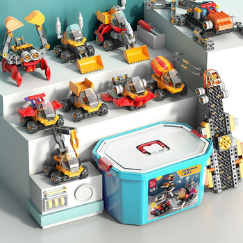 费乐大颗粒积木拼装玩具男孩百变工程车大块乐高2 3 4岁儿童早教益智科教玩具5岁6岁小孩生日礼物升级款diy 机械齿轮拧螺丝螺母积木 65种造型 图片价格品牌报价 京东