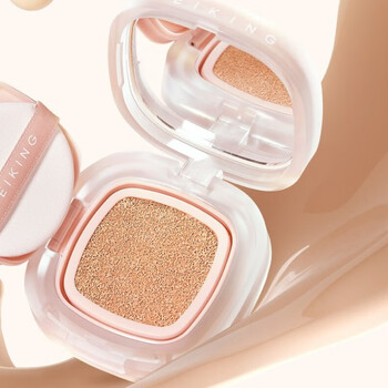 美康粉黛糯米糍气垫遮瑕保湿持久干皮控油气垫 奶杏02 适合自然肤色