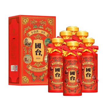 囯台 商务送礼名酒收藏套装高端礼盒 中国红 500ml*6瓶整箱装 53度