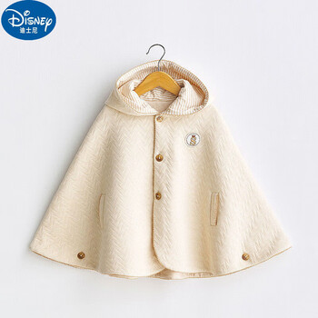 迪士尼韩版秋冬款婴儿披风通用宝宝斗篷外出服儿童连帽包被婴防风衣