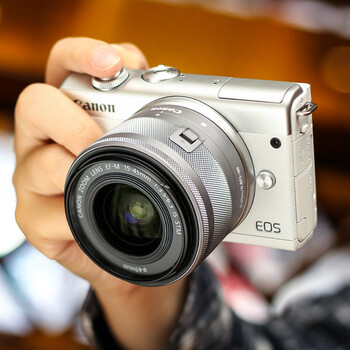 m100套机 数码摄影 入门级美颜高清数码 微单相机 国行m200黑色 22mm