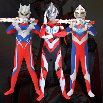 【万圣节cos】奥特曼服装男童衣服会发光cos儿童夏季赛罗泽塔万圣节