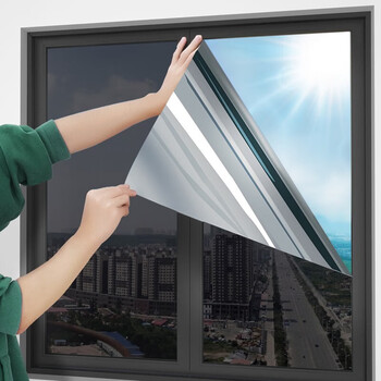 华廊防晒隔热膜玻璃贴纸防窥遮光窗户贴膜家用阳台单向透视太阳膜遮阳