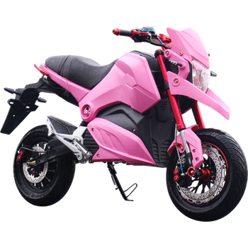 车72v电摩跑车高速男女双人趴赛可上牌粉色高配版2000w72v20a铅酸电瓶