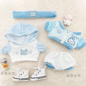 热奥现货20cm娃衣养娃玩偶男娃衣服替换20厘米套装棉花娃娃公仔换装