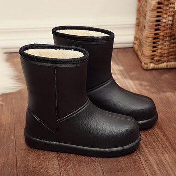 abdt雨鞋女加绒防滑水鞋加厚保暖防水棉雨靴男冬季水靴一体绒厚底胶鞋