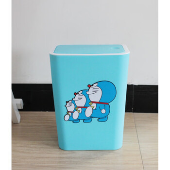 米奇垃圾桶 可爱猫创意卡通少女卧室垃圾桶龙猫米奇塑料带盖家用厕所