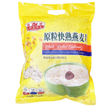 理想牌原粒快熟燕麦片 1.5kg 袋装 营养谷物 膳食纤维